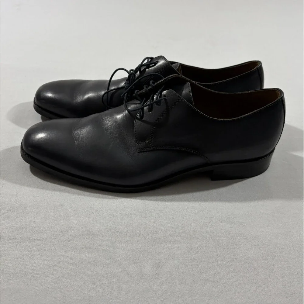 Robert Talbott Shoes Mens 12 Forenza Black Leather Upper Lace Derby Calf Smooth